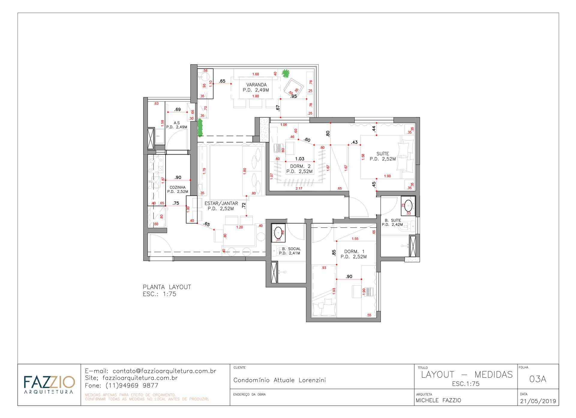 Planta Layout (medidas)